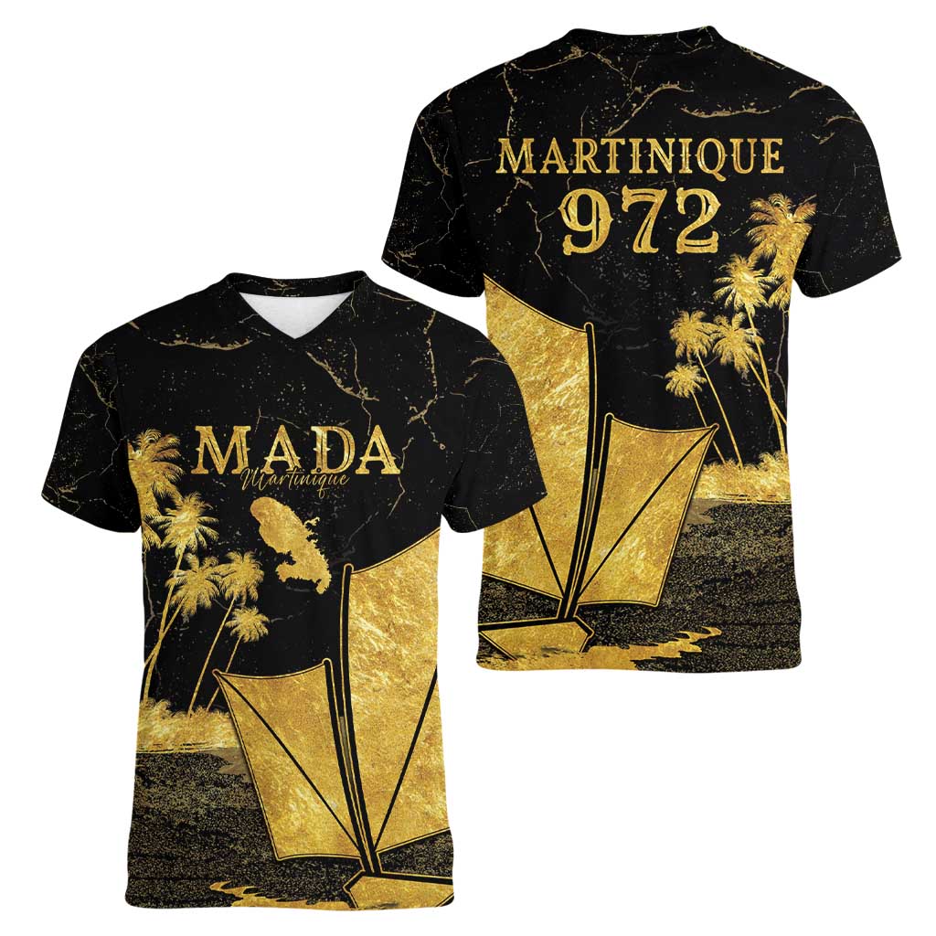 Mada Martinique Women V-Neck T-Shirt Martinique Yole Gold