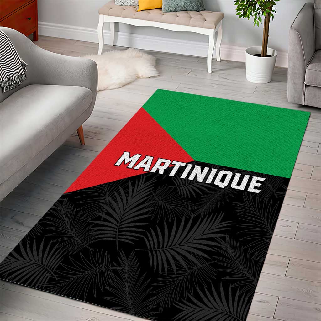 Martinique Area Rug Simple Style With Palm Leaf Pattern