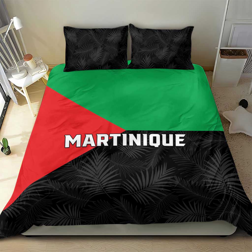Martinique Bedding Set Simple Style With Palm Leaf Pattern