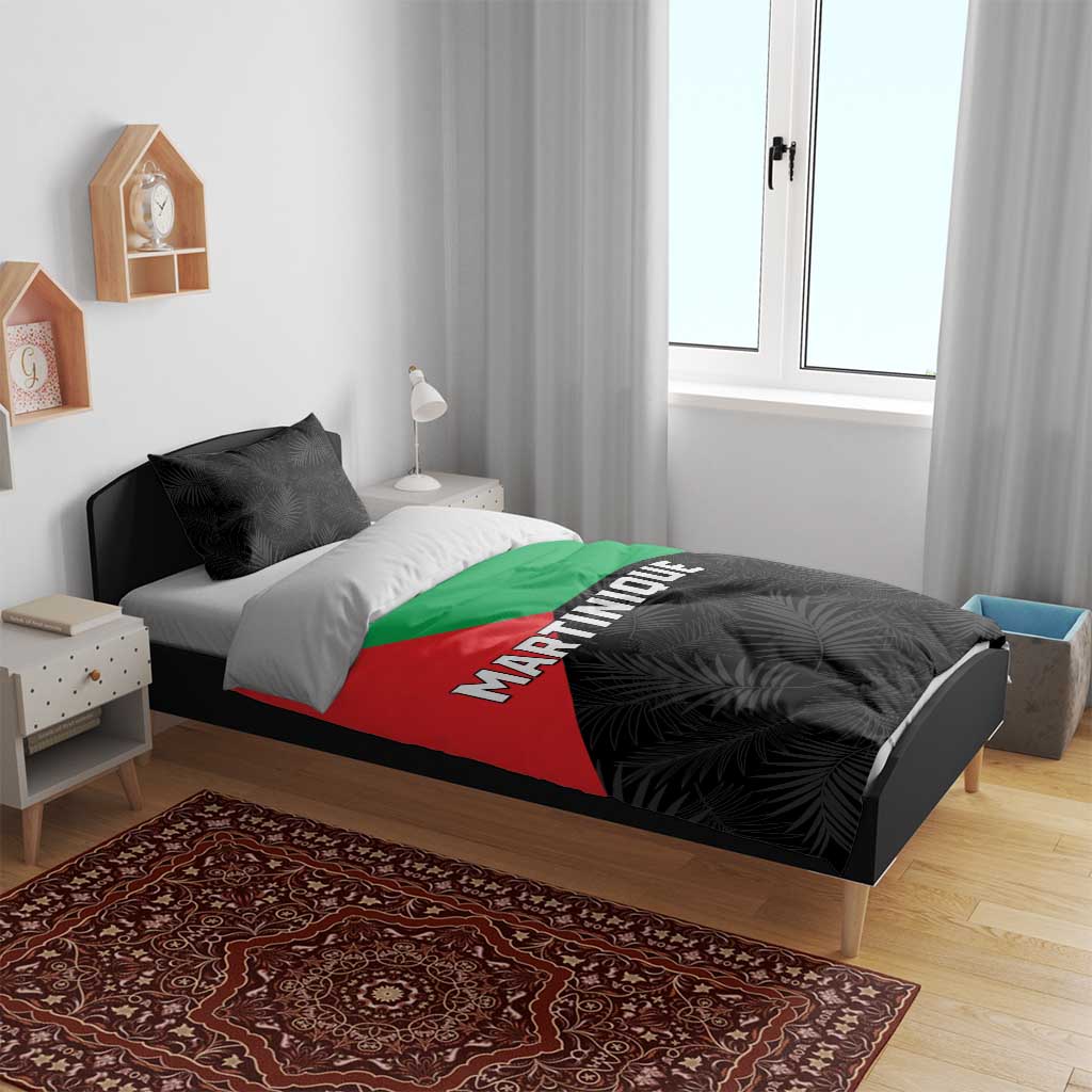 Martinique Bedding Set Simple Style With Palm Leaf Pattern