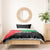 Martinique Bedding Set Simple Style With Palm Leaf Pattern