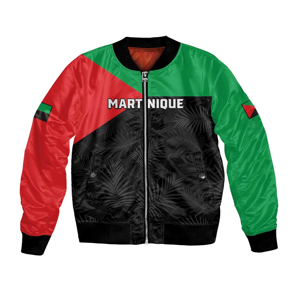 Personalized Martinique Bomber Jacket Simple Style With Palm Leaf Pattern