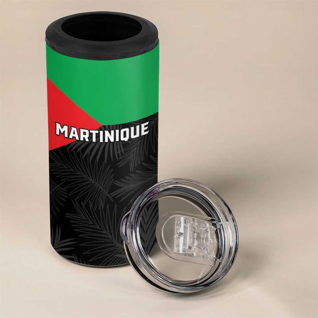 Personalized Martinique 4 in 1 Can Cooler Tumbler Simple Style With Palm Leaf Pattern