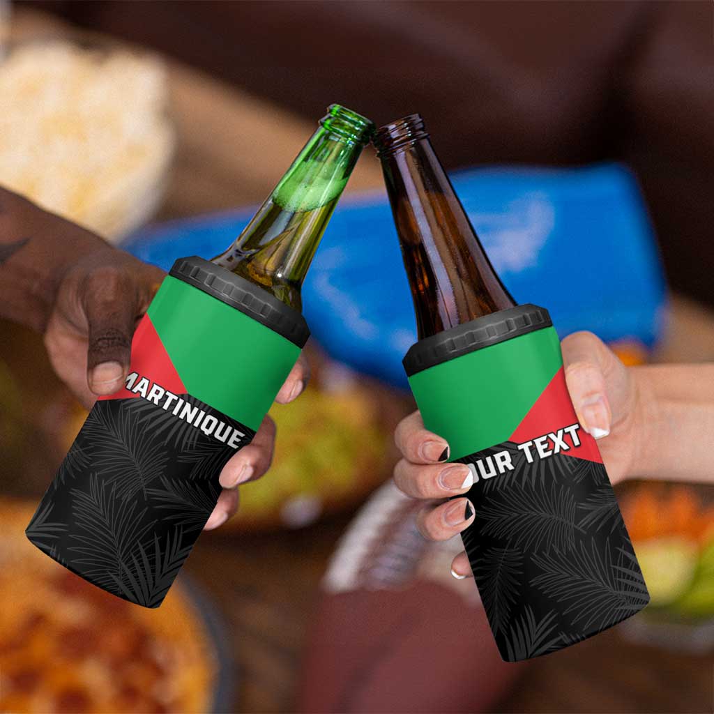 Personalized Martinique 4 in 1 Can Cooler Tumbler Simple Style With Palm Leaf Pattern