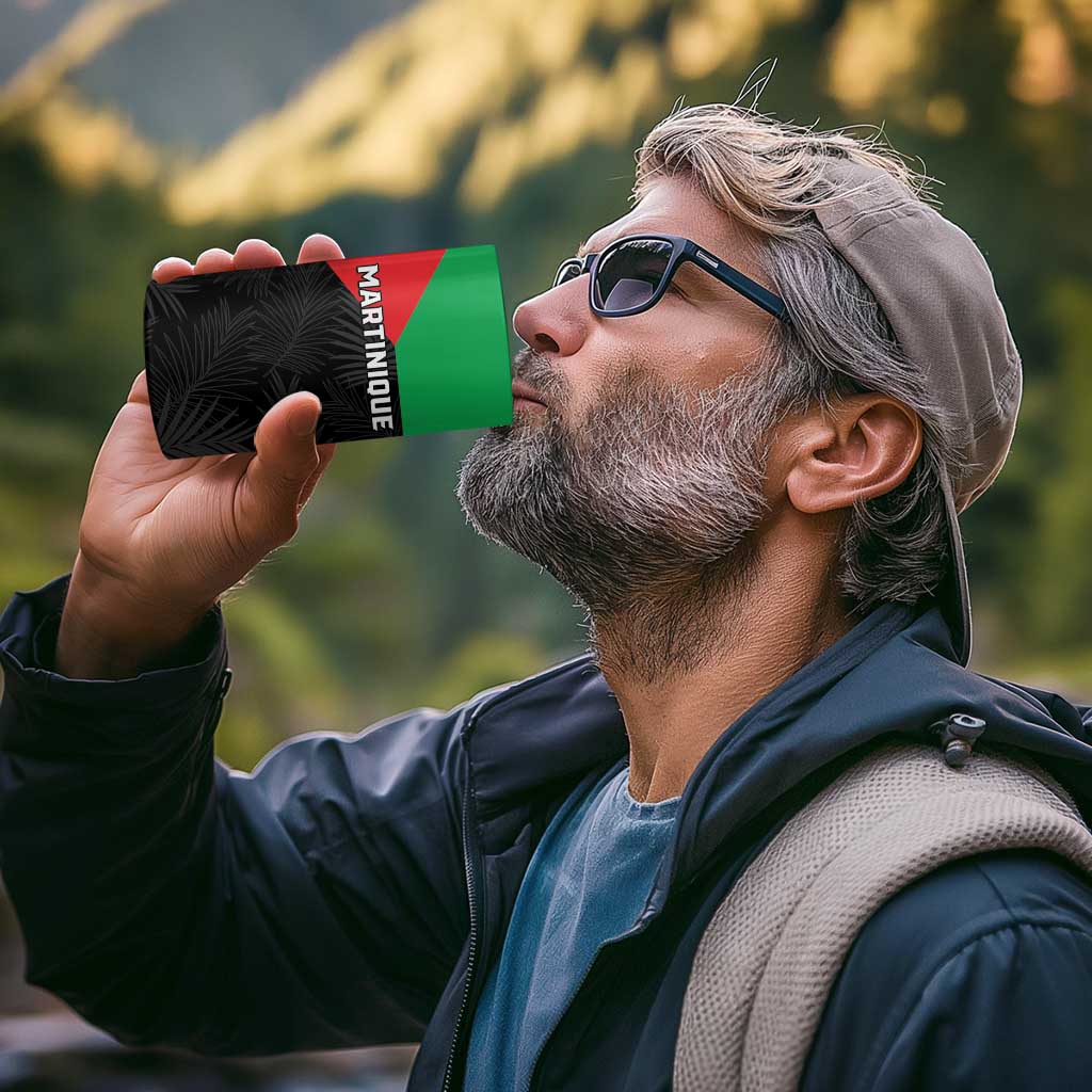 Personalized Martinique 4 in 1 Can Cooler Tumbler Simple Style With Palm Leaf Pattern