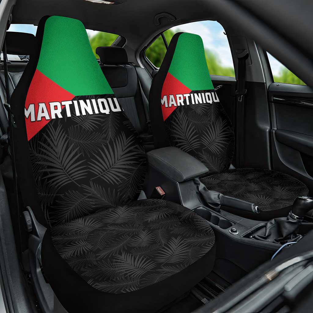 Martinique Car Seat Cover Simple Style With Palm Leaf Pattern