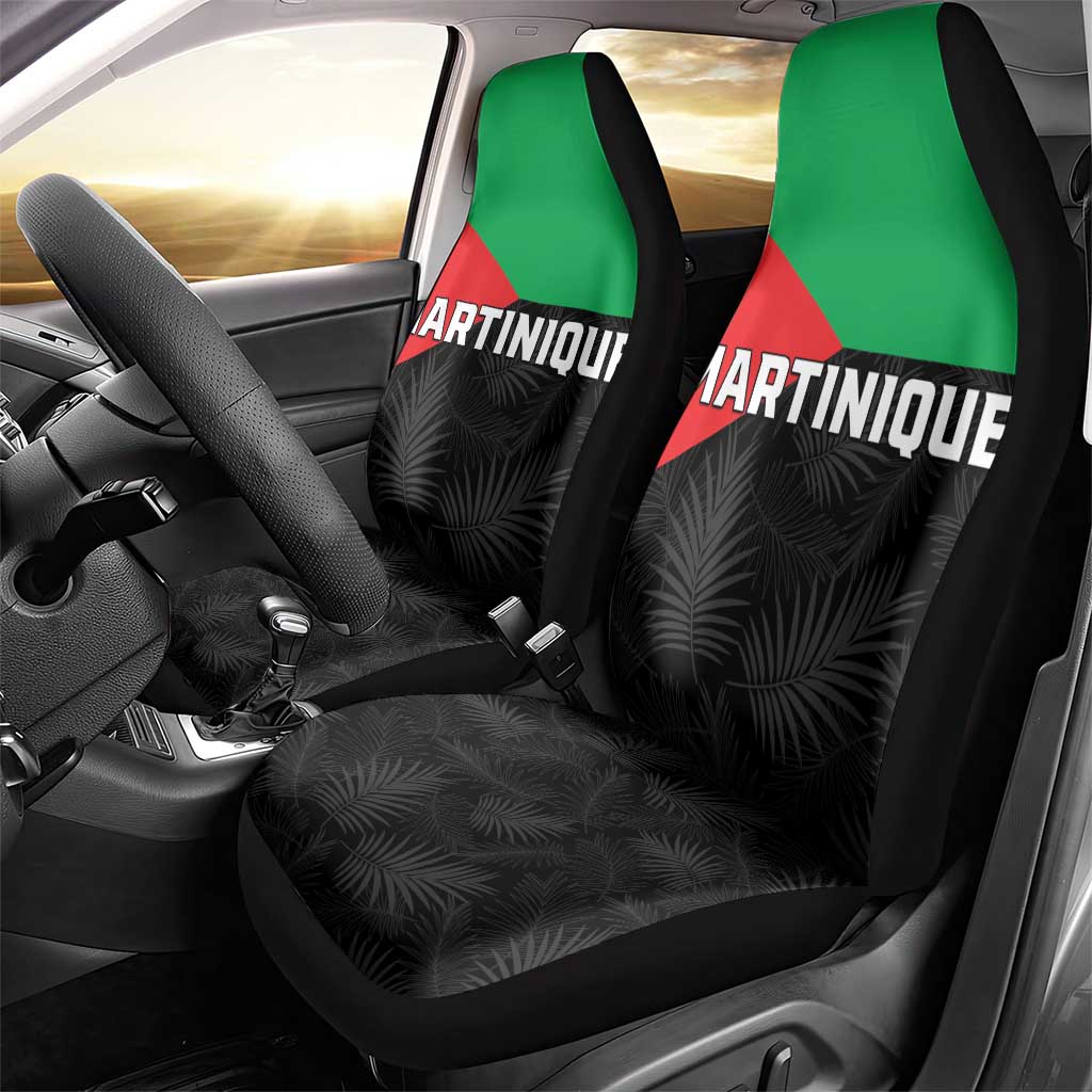 Martinique Car Seat Cover Simple Style With Palm Leaf Pattern