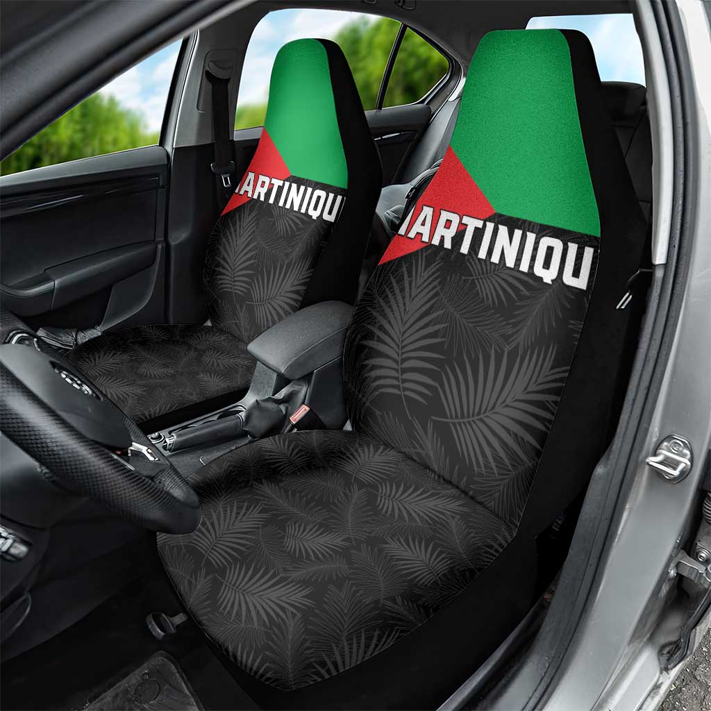 Martinique Car Seat Cover Simple Style With Palm Leaf Pattern