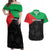 Personalized Martinique Couples Matching Off Shoulder Maxi Dress and Hawaiian Shirt Simple Style With Palm Leaf Pattern