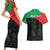 Personalized Martinique Couples Matching Short Sleeve Bodycon Dress and Hawaiian Shirt Simple Style With Palm Leaf Pattern