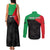 Personalized Martinique Couples Matching Tank Maxi Dress and Long Sleeve Button Shirt Simple Style With Palm Leaf Pattern