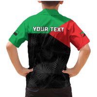 Personalized Martinique Family Matching Mermaid Dress and Hawaiian Shirt Simple Style With Palm Leaf Pattern