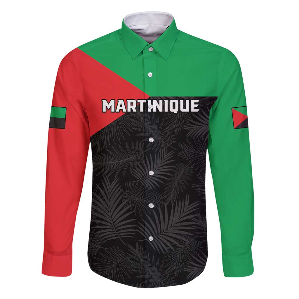 Personalized Martinique Family Matching Mermaid Dress and Hawaiian Shirt Simple Style With Palm Leaf Pattern