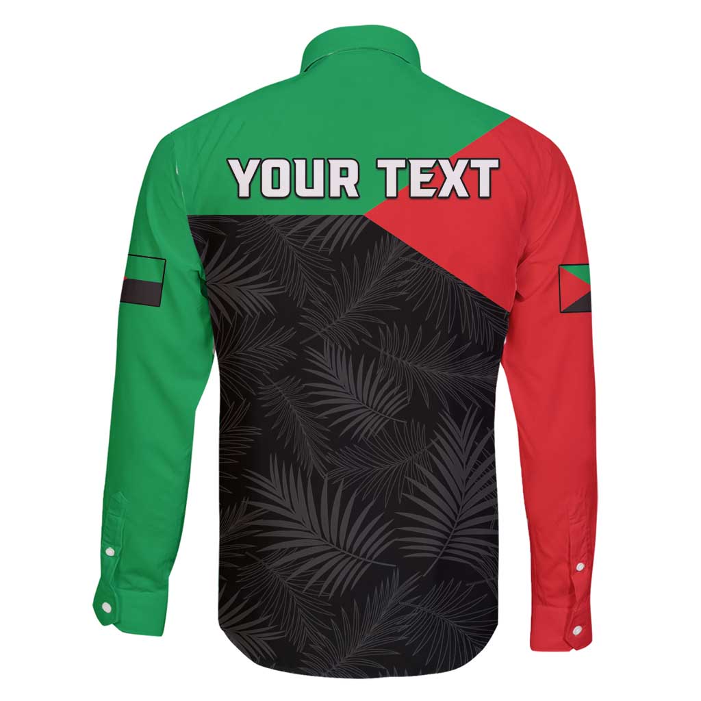 Personalized Martinique Family Matching Mermaid Dress and Hawaiian Shirt Simple Style With Palm Leaf Pattern