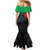 Personalized Martinique Family Matching Mermaid Dress and Hawaiian Shirt Simple Style With Palm Leaf Pattern