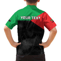 Personalized Martinique Family Matching Off Shoulder Short Dress and Hawaiian Shirt Simple Style With Palm Leaf Pattern