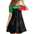 Personalized Martinique Family Matching Off Shoulder Short Dress and Hawaiian Shirt Simple Style With Palm Leaf Pattern