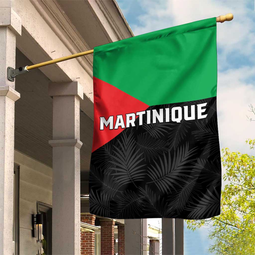 Martinique Garden Flag Simple Style With Palm Leaf Pattern