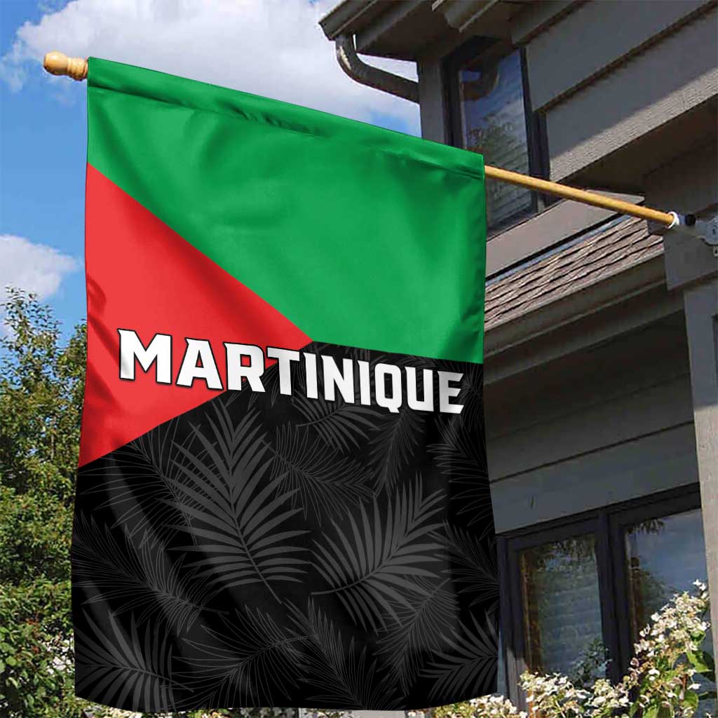 Martinique Garden Flag Simple Style With Palm Leaf Pattern