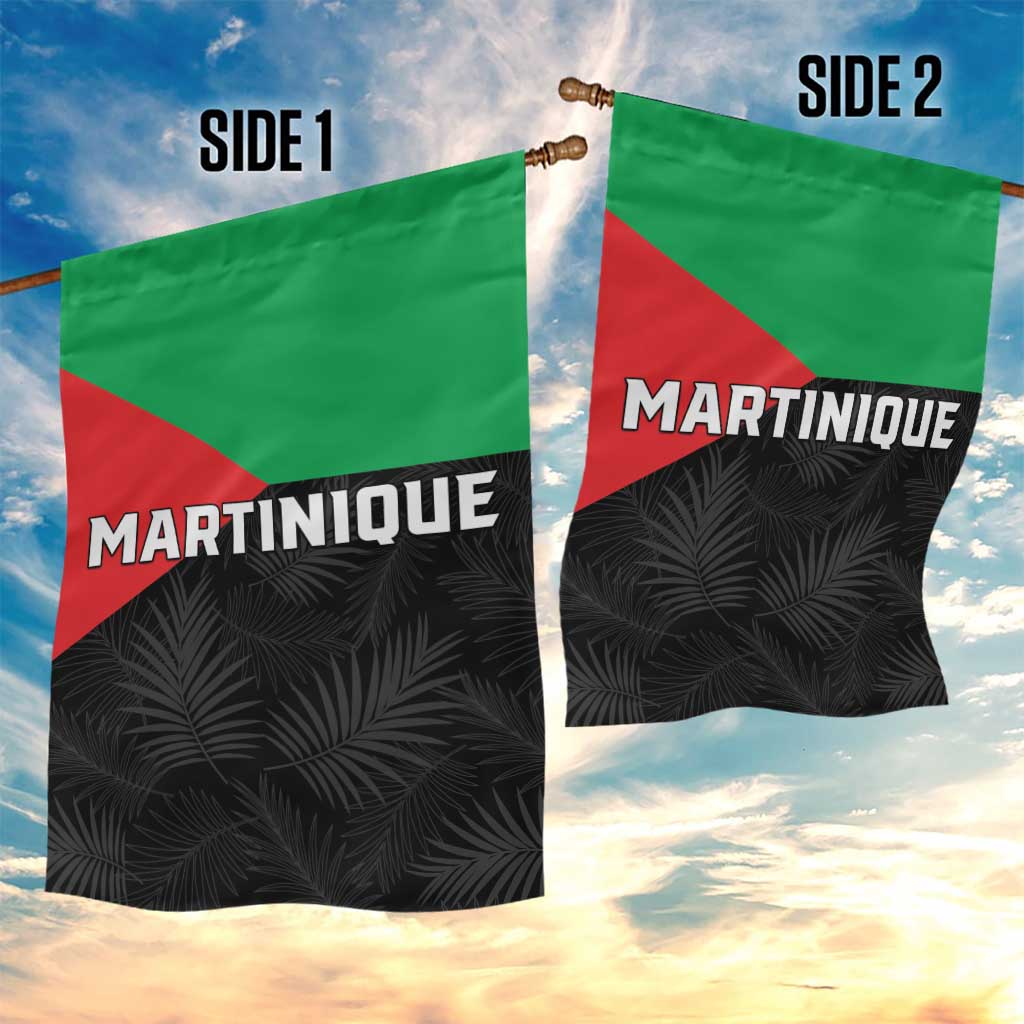 Martinique Garden Flag Simple Style With Palm Leaf Pattern