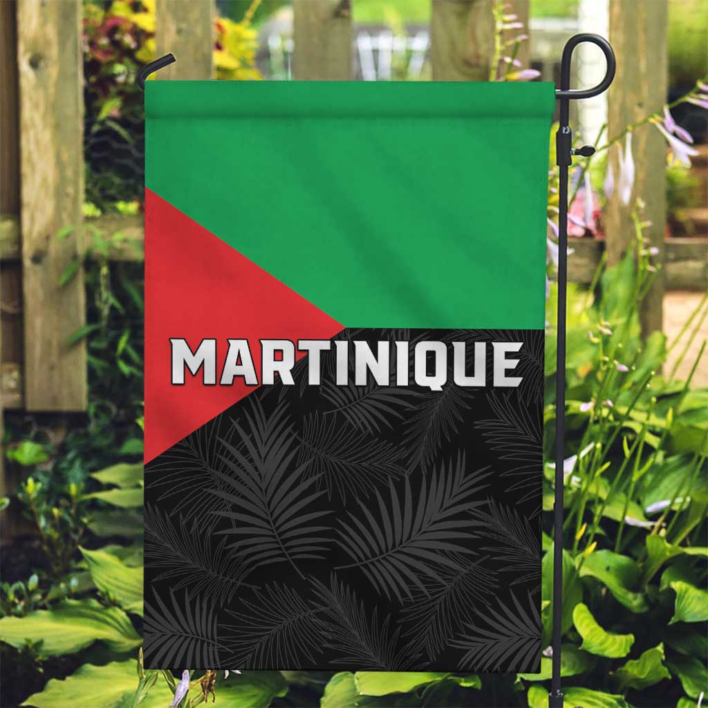 Martinique Garden Flag Simple Style With Palm Leaf Pattern
