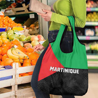Martinique Grocery Bag Simple Style With Palm Leaf Pattern
