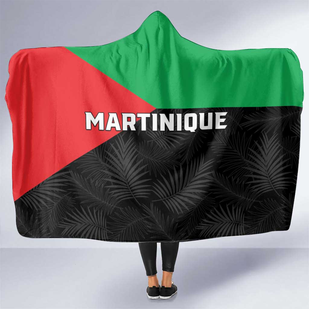Martinique Hooded Blanket Simple Style With Palm Leaf Pattern