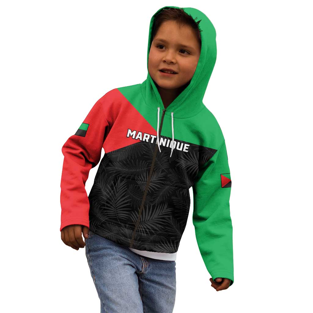 Personalized Martinique Kid Hoodie Simple Style With Palm Leaf Pattern