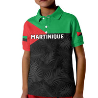Personalized Martinique Kid Polo Shirt Simple Style With Palm Leaf Pattern