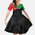 Personalized Martinique Kid Short Sleeve Dress Simple Style With Palm Leaf Pattern