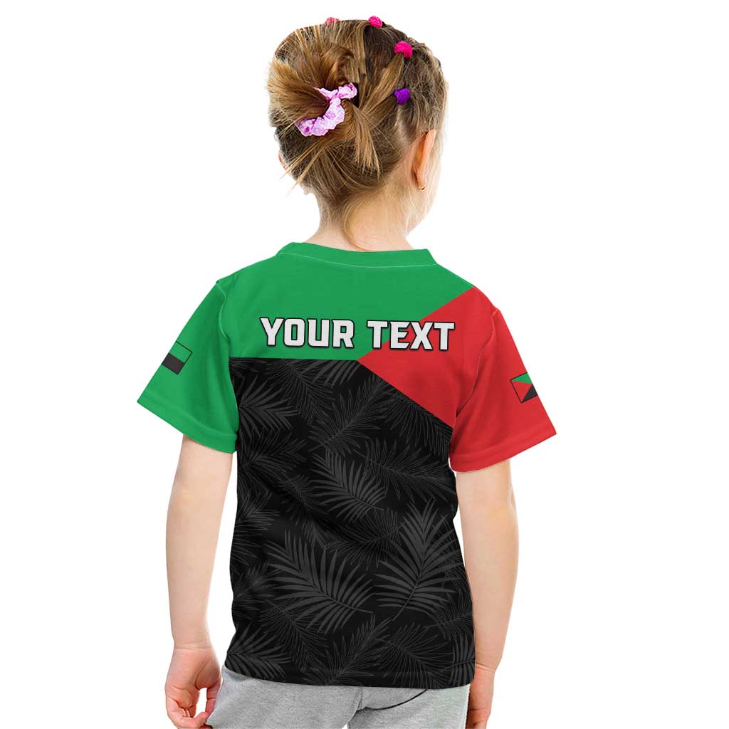 Personalized Martinique Kid T Shirt Simple Style With Palm Leaf Pattern