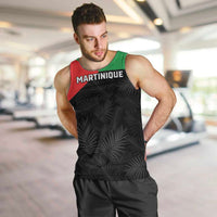 Personalized Martinique Men Tank Top Simple Style With Palm Leaf Pattern