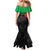 Personalized Martinique Mermaid Dress Simple Style With Palm Leaf Pattern