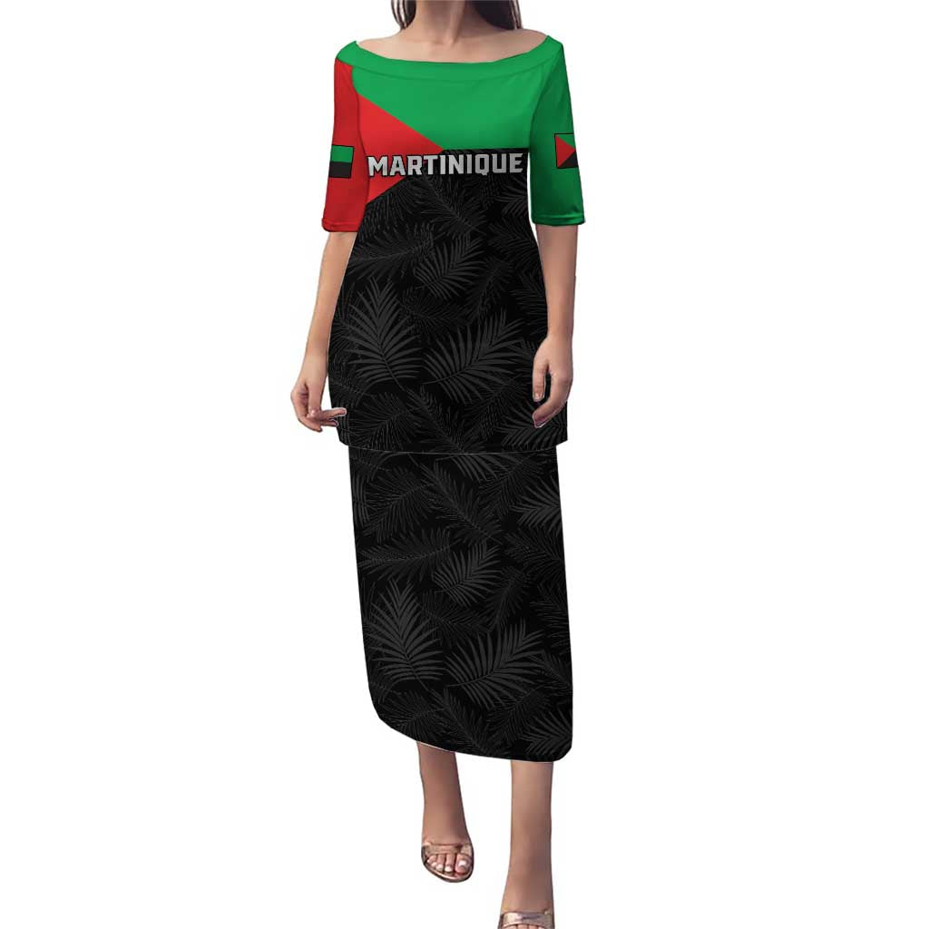 Personalized Martinique Puletasi Simple Style With Palm Leaf Pattern