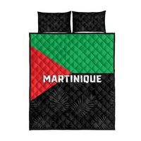 Martinique Quilt Bed Set Simple Style With Palm Leaf Pattern