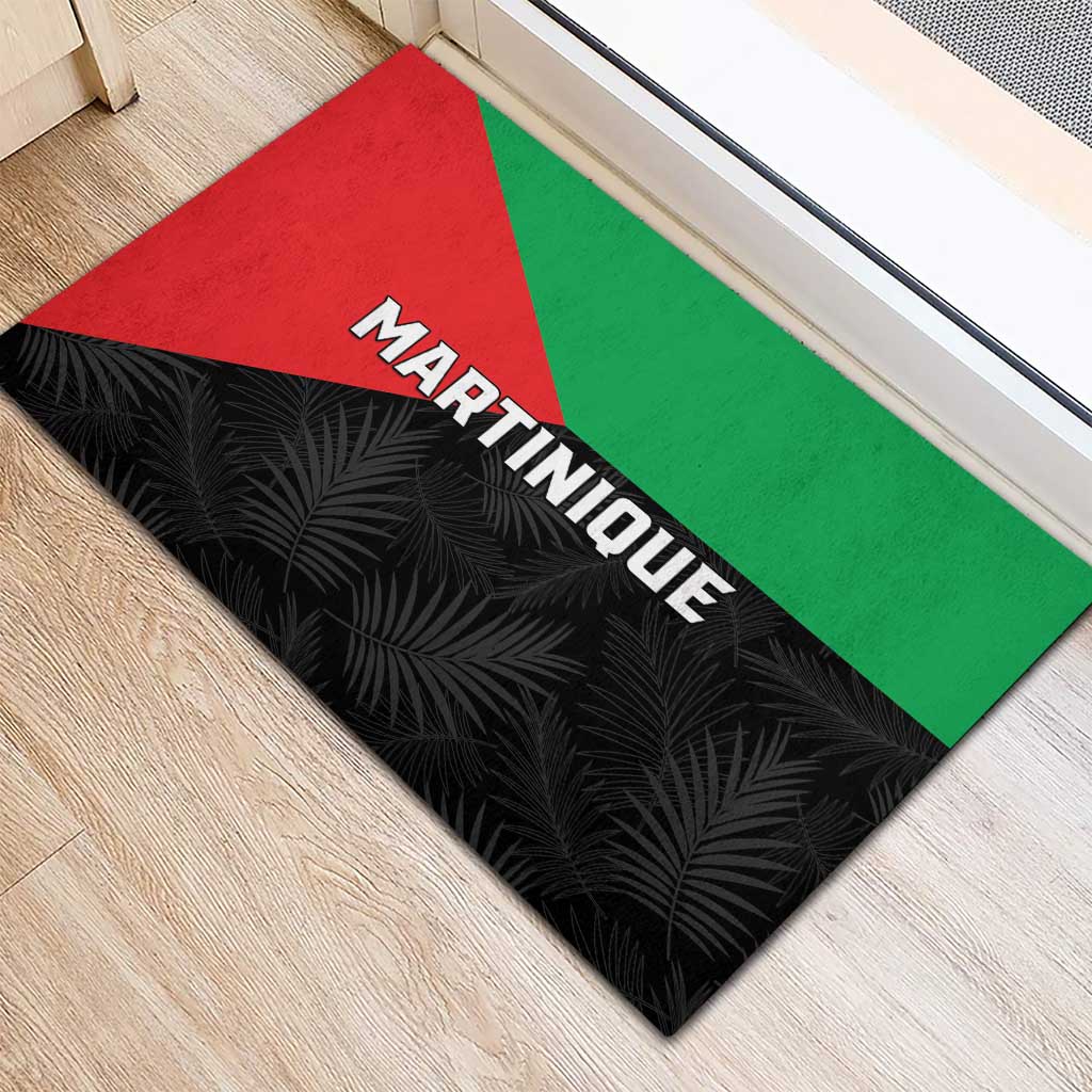 Martinique Rubber Doormat Simple Style With Palm Leaf Pattern