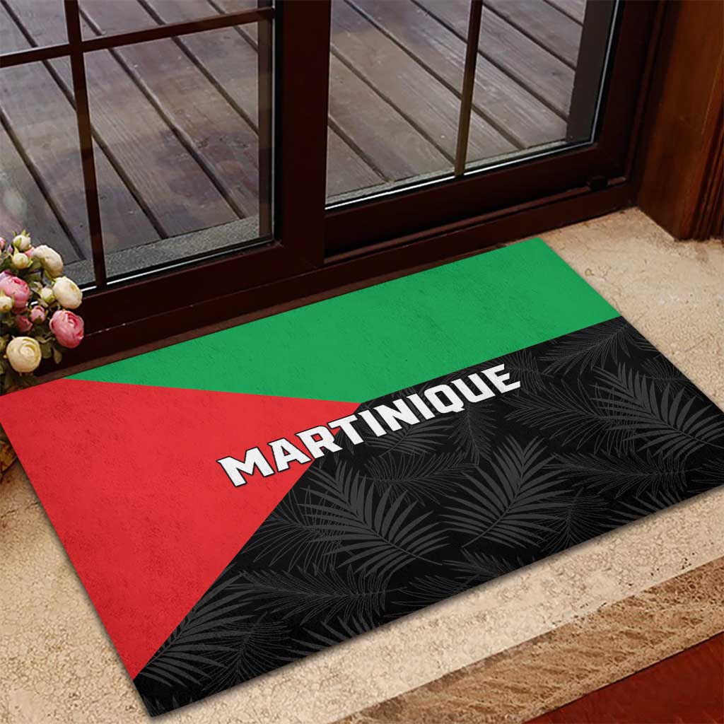 Martinique Rubber Doormat Simple Style With Palm Leaf Pattern