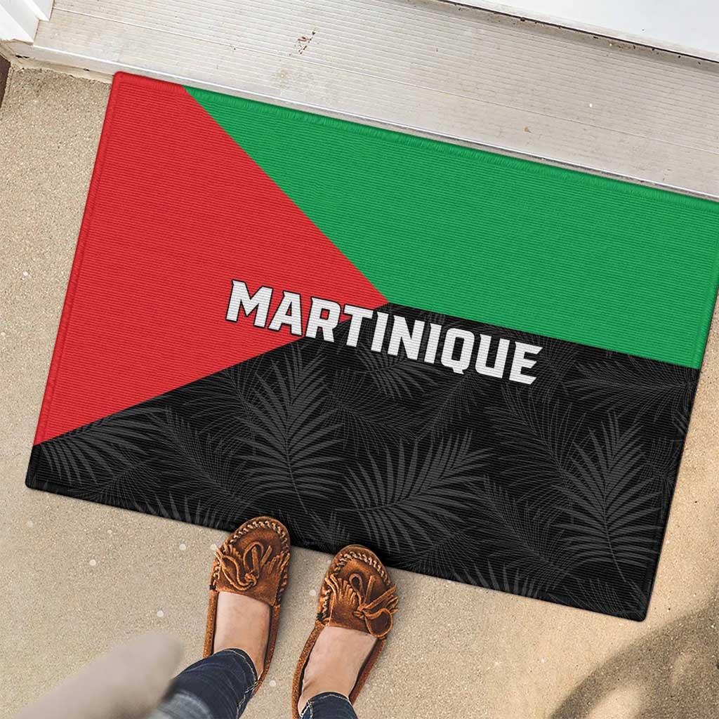 Martinique Rubber Doormat Simple Style With Palm Leaf Pattern