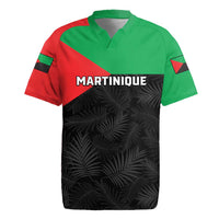 Personalized Martinique Rugby Jersey Simple Style With Palm Leaf Pattern