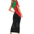 Personalized Martinique Short Sleeve Bodycon Dress Simple Style With Palm Leaf Pattern