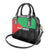 Martinique Shoulder Handbag Simple Style With Palm Leaf Pattern