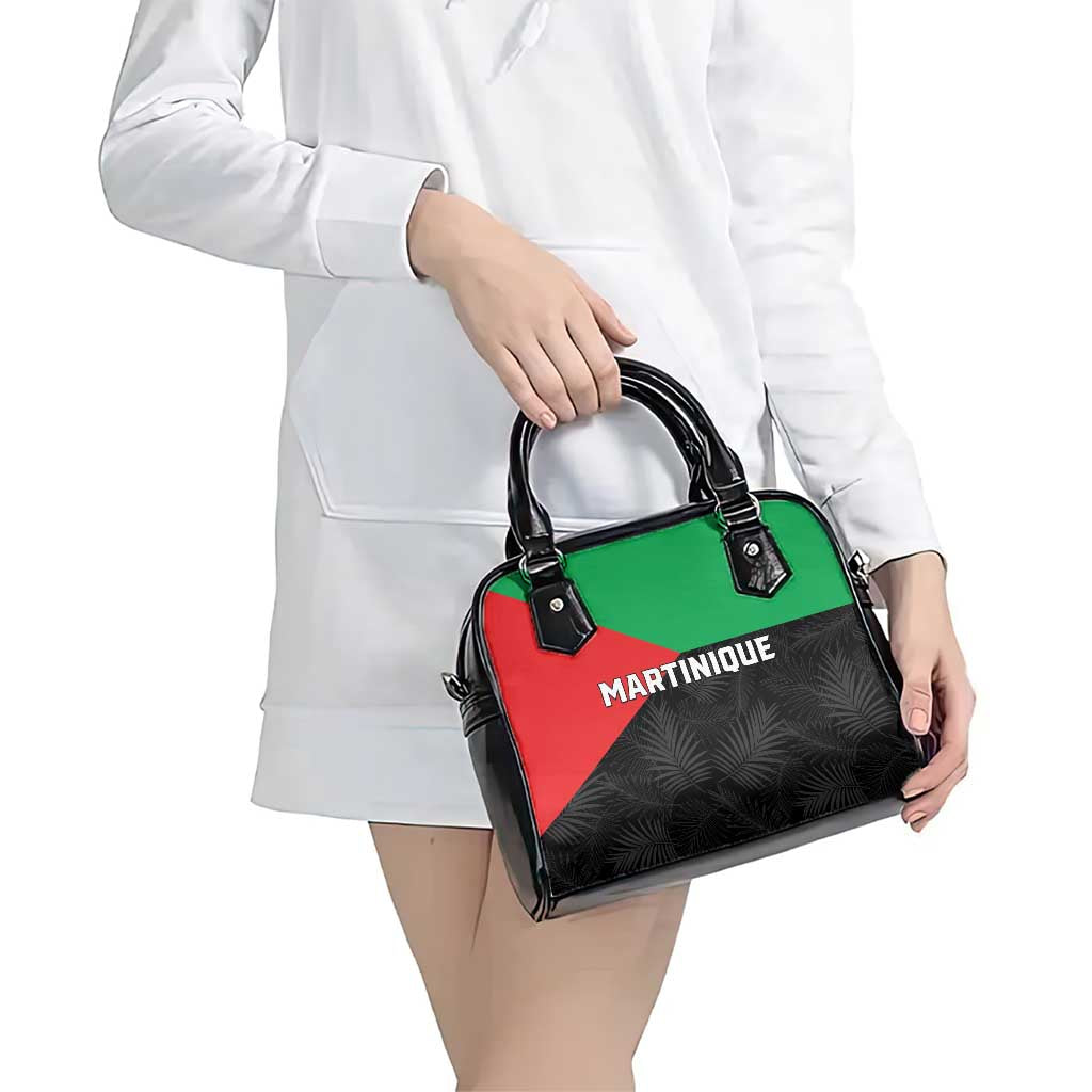 Martinique Shoulder Handbag Simple Style With Palm Leaf Pattern