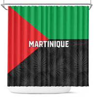 Martinique Shower Curtain Simple Style With Palm Leaf Pattern