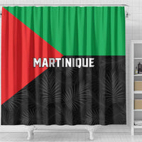 Martinique Shower Curtain Simple Style With Palm Leaf Pattern
