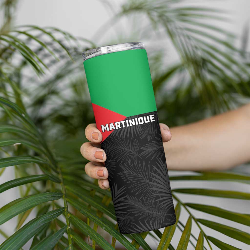 Personalized Martinique Skinny Tumbler Simple Style With Palm Leaf Pattern
