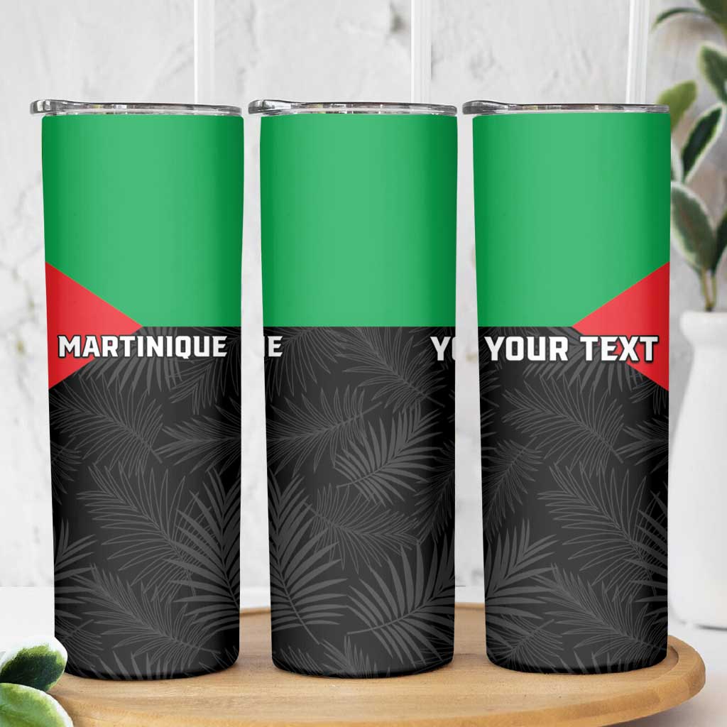 Personalized Martinique Skinny Tumbler Simple Style With Palm Leaf Pattern