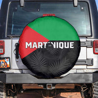 Martinique Spare Tire Cover Simple Style With Palm Leaf Pattern