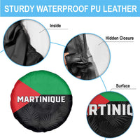 Martinique Spare Tire Cover Simple Style With Palm Leaf Pattern