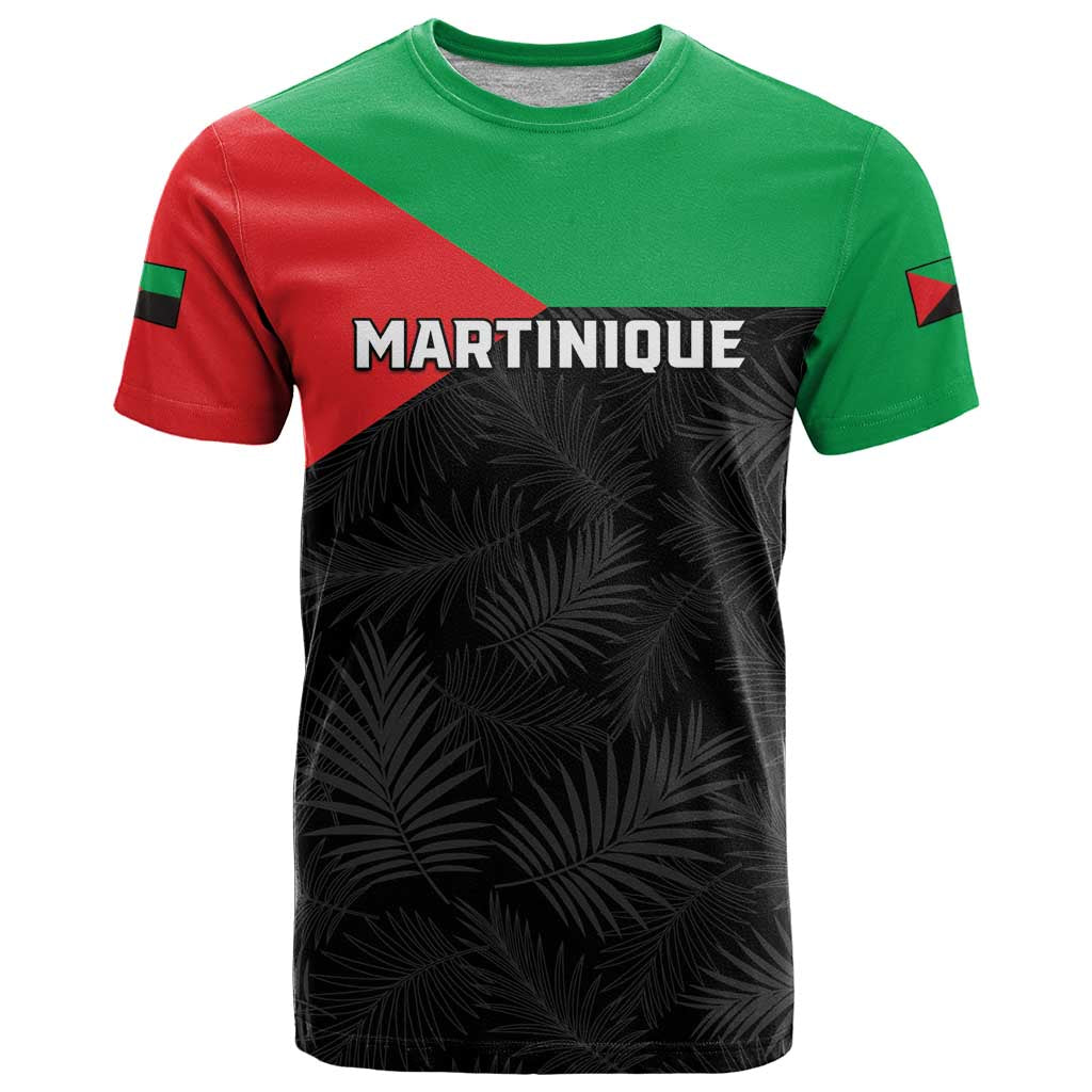 Personalized Martinique T Shirt Simple Style With Palm Leaf Pattern