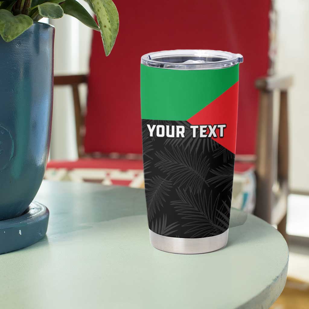 Personalized Martinique Tumbler Cup Simple Style With Palm Leaf Pattern